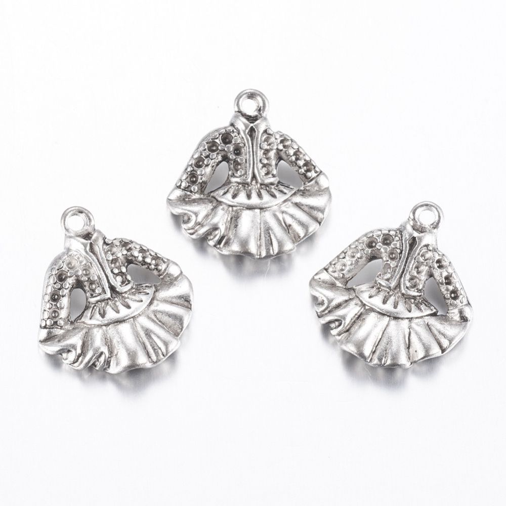 Dress Charm - Silver 20x22mm