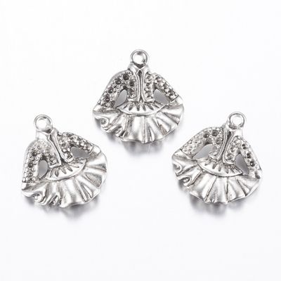 Dress Charm - Silver 20x22mm