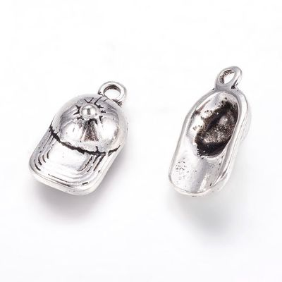 Baseball Cap Charm - Silver 10x19mm
