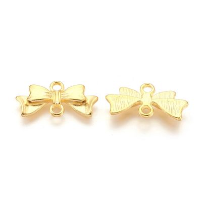 Bow Charm - Silver 20x10mm