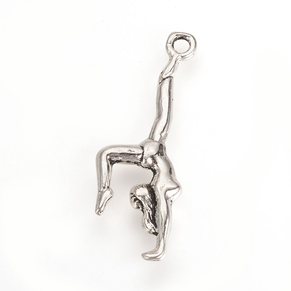 Gymnast Charm - Silver 30x11mm