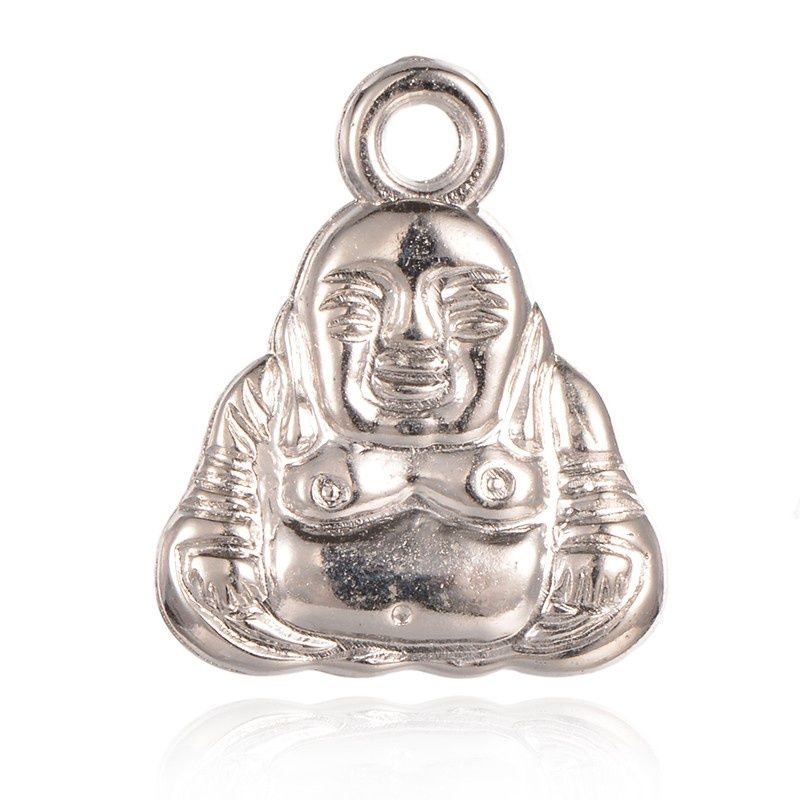 Buddha Charm - Silver 20x16mm