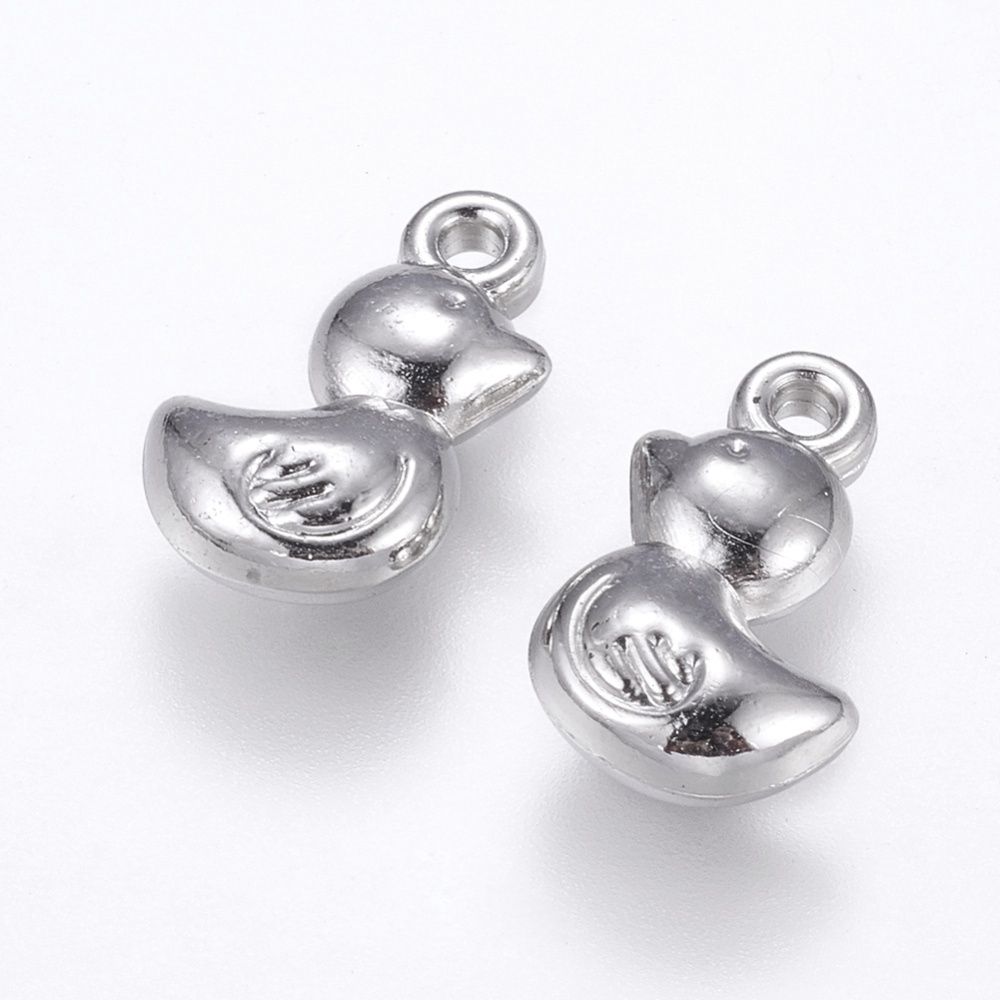 Duck Charm - Silver 14x9mm