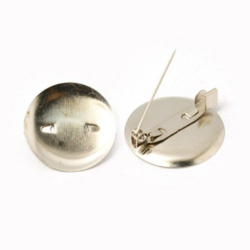 Cabochon With Brooch Base - Silver 20mm