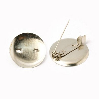Cabochon With Brooch Base - Silver 20mm