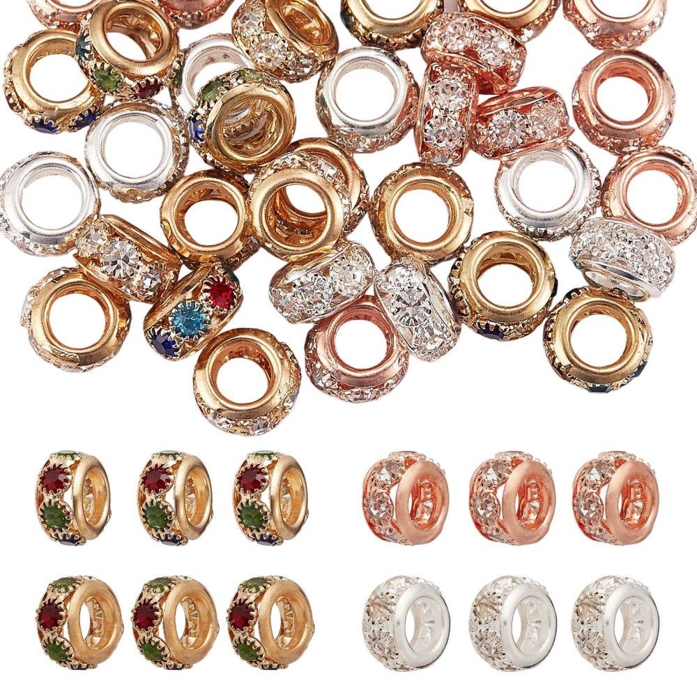 A Grade Rhinestone Rondelle - Mixed 10x6mm