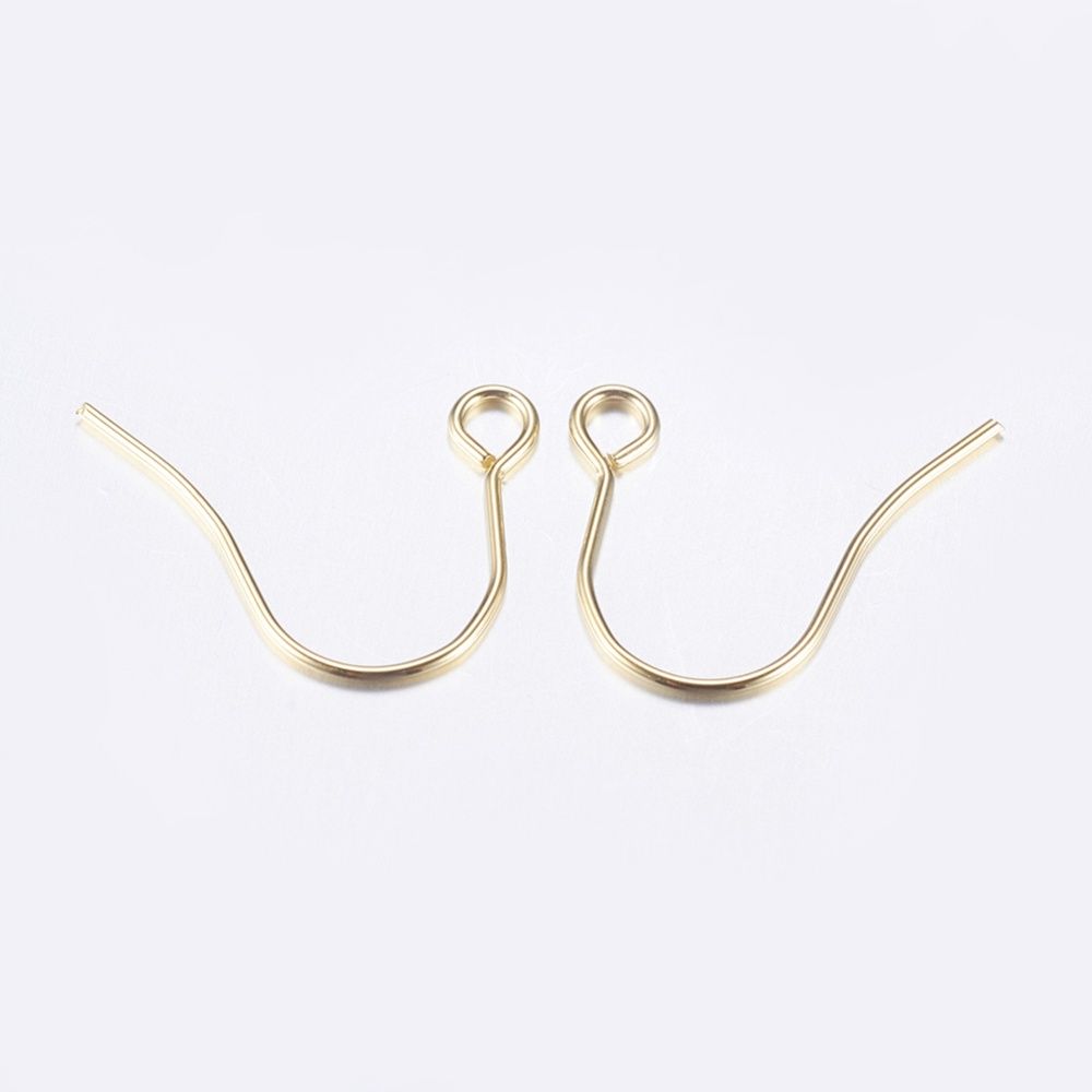 18K Gold Plated 304 SS Simple Hook - 18x15mm (Pair)