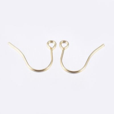 18K Gold Plated 304 SS Simple Hook - 18x15mm (Pair)
