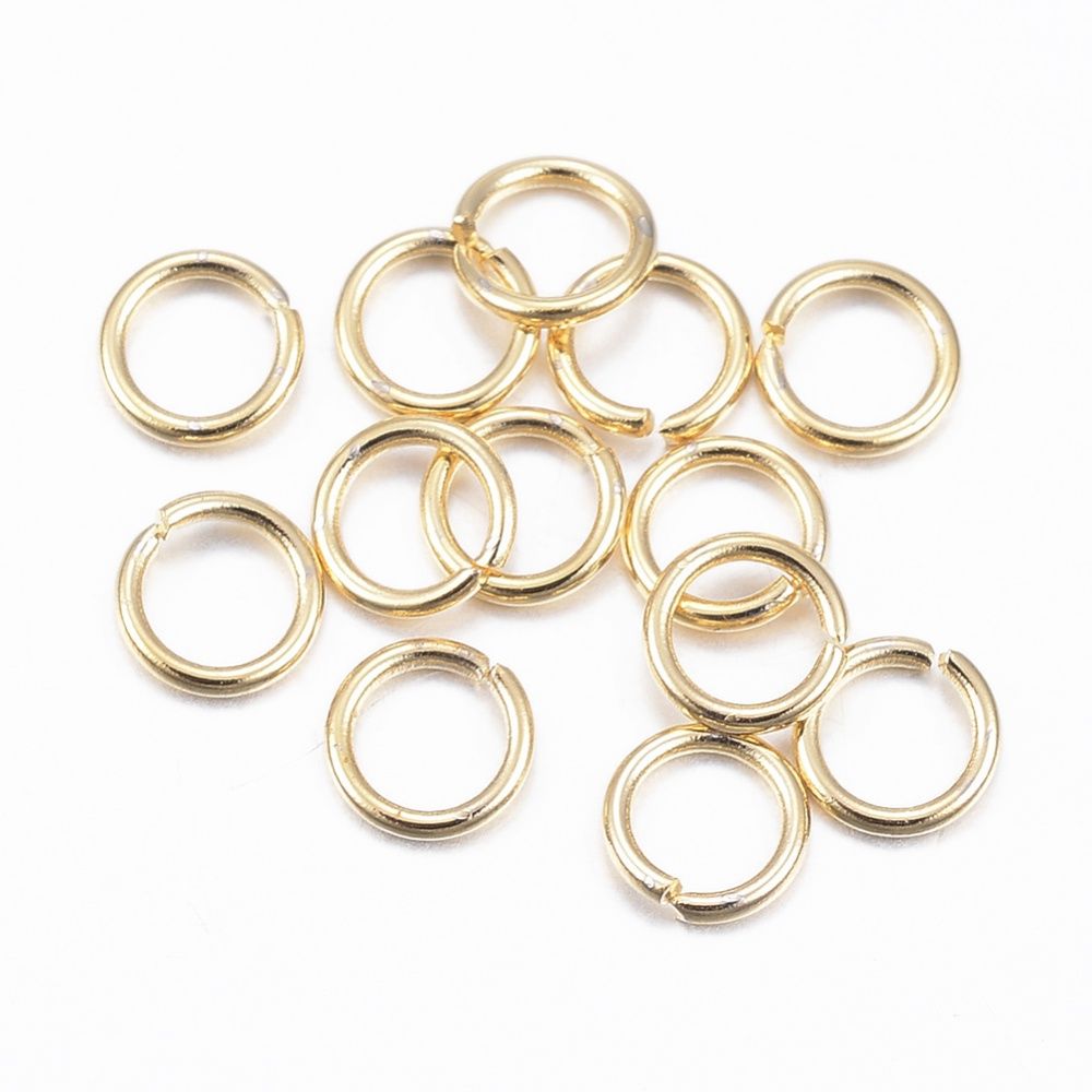 18K Gold Plated 304 SS Jump Ring - 4mm (0.6mm Thick)