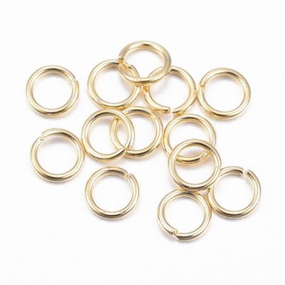 18K Gold Plated 304 SS Jump Ring - 4mm (0.6mm Thick)
