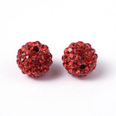 Pave Rhinestone - Jet, Blue or Red 10mm