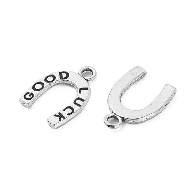 Good Luck Horse Shoe Charm - Silver 18x12mm
