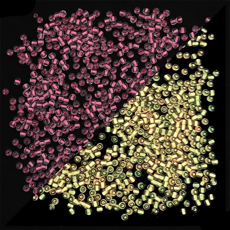 Seed Bead - Glow in the Dark Camellia Pink (Glows Yellow) 11/0 (Per 5gm)
