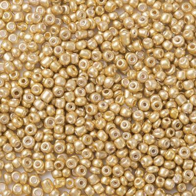 Seed Bead - Metallic Light Gold 8/0