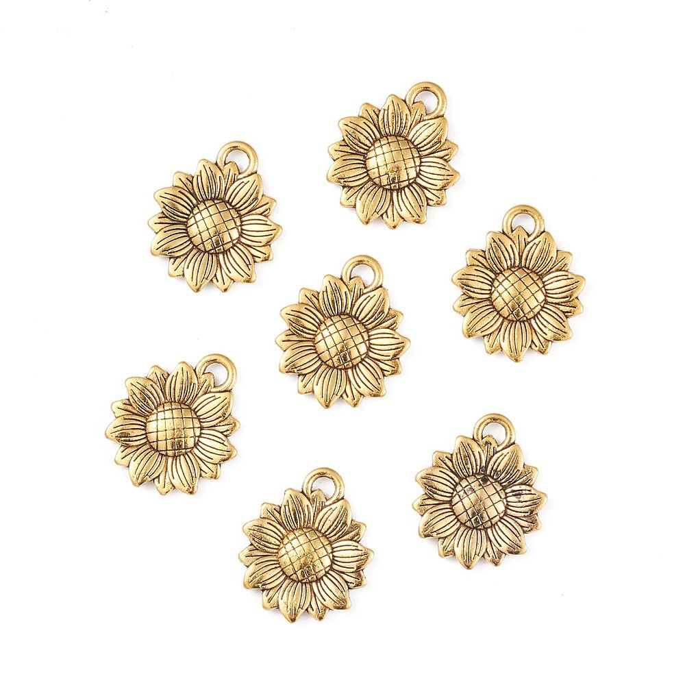 TS Sunflower - Gold or Silver 18x15mm
