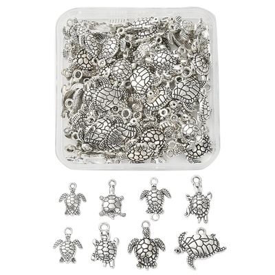 Turtle Mix Charms - Silver 16-23mm