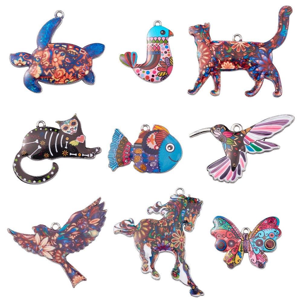 Pretty Enamel Animal Earrings