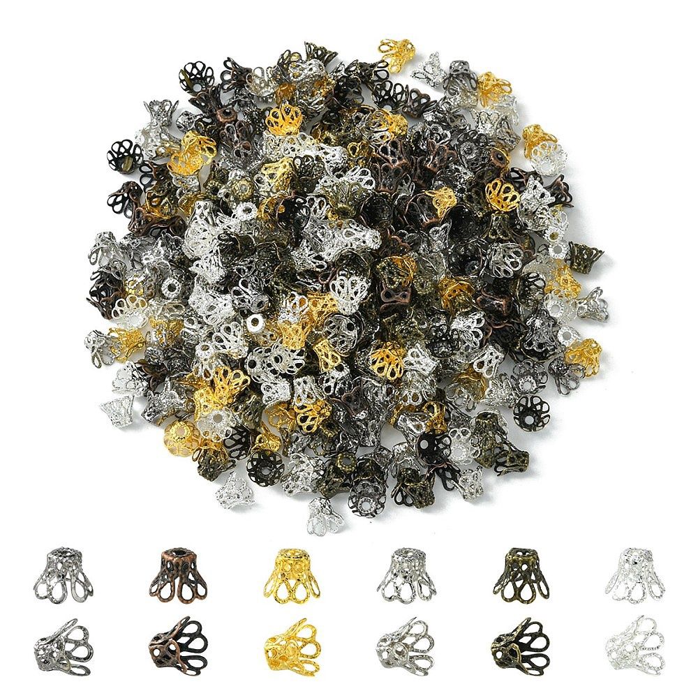 Tall Bead Cap - Metal Mix 8x6mm