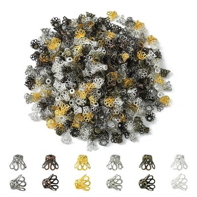 Tall Bead Cap - Metal Mix 8x6mm
