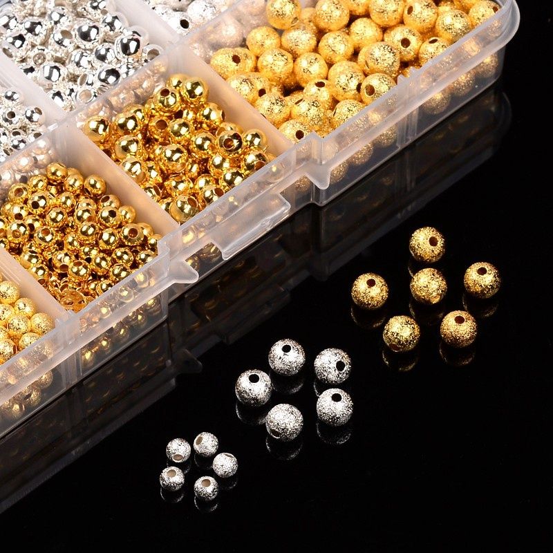 Textured Metal Dot - Gold or Silver 4-6mm