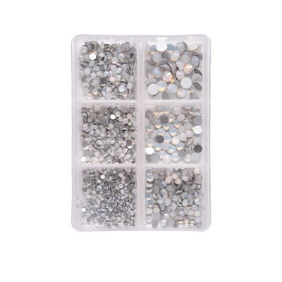 Flat Back Rhinestone - White Opal 2-4.9mm