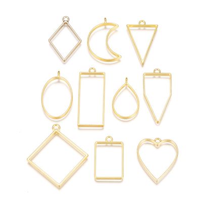 Open Back Bezel Charms - Gold or Bronze 22-52mm