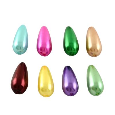 Acrylic Pearl Teardrop - Mixed 17x7.5mm