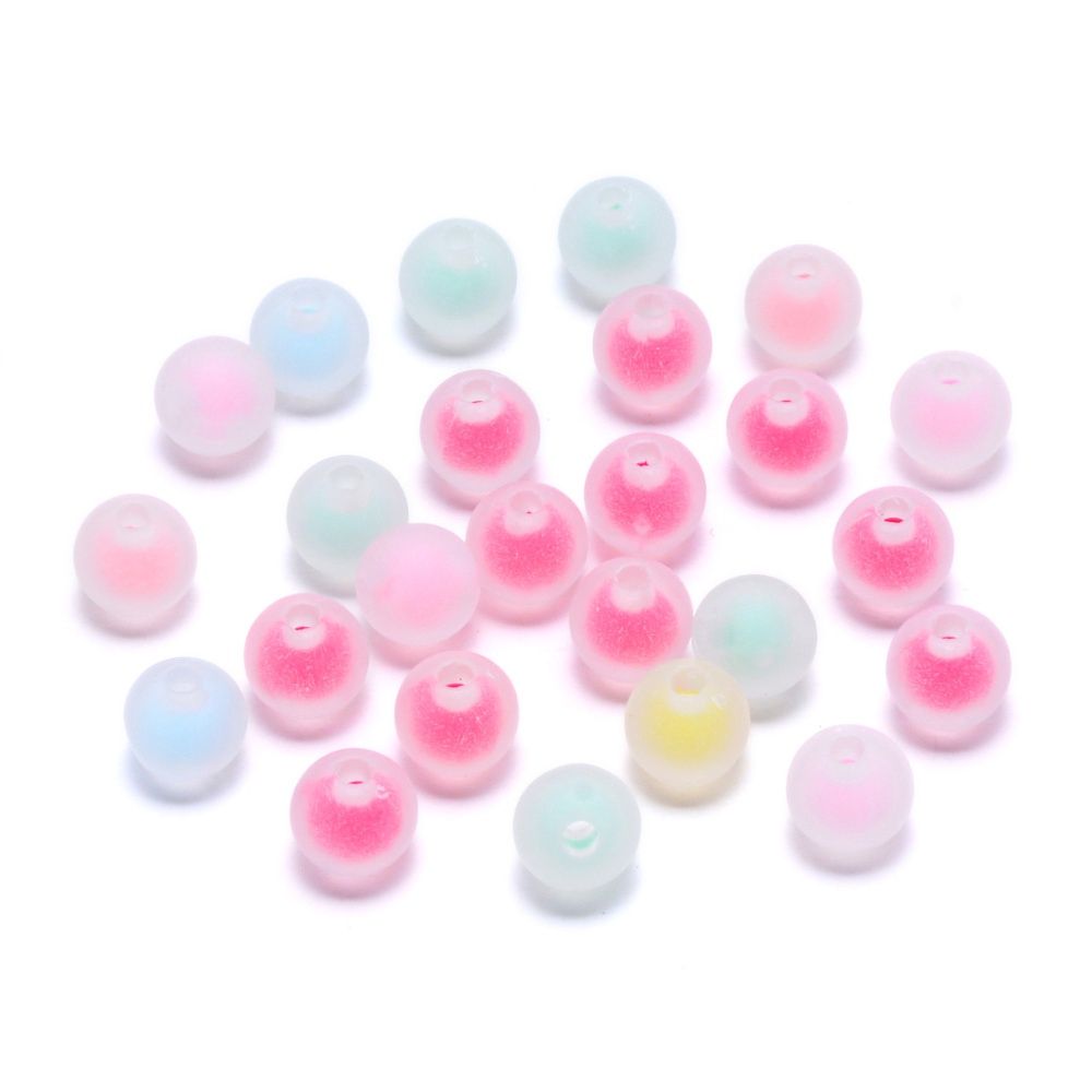 BG Frosted Bead In A Bead - Mixed 8mm