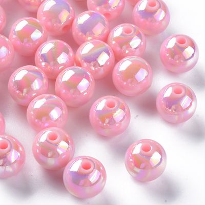Acrylic Round - Pink &amp; Purple AB Mix 12mm