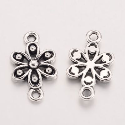 TS Flower Connector - Silver 17.5x10.5mm