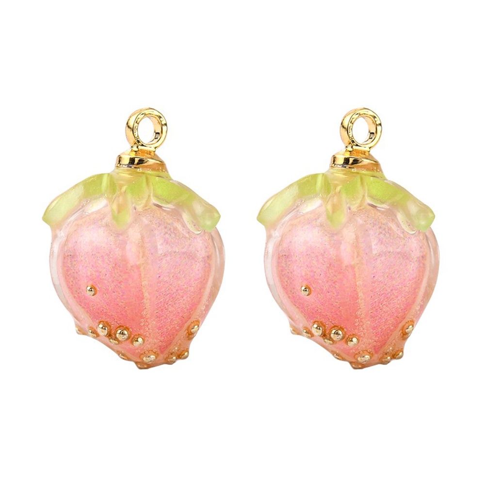 Pink Resin Flower Earrings