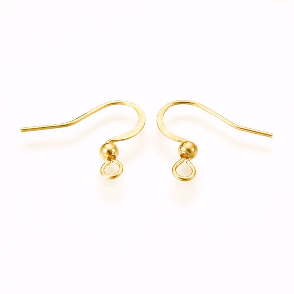316 Surgical Steel Hooks - Gold 16mm (Pair)