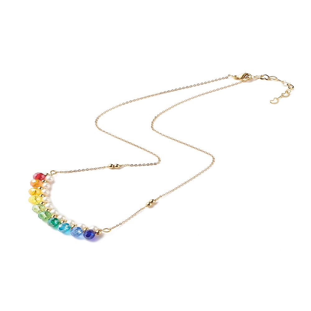 Rainbow &amp; Pearl Necklace (G)