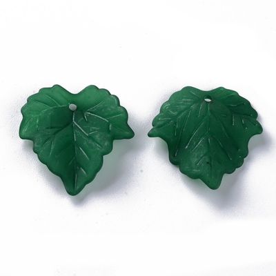 Acrylic Maple Leaf - Dark Green 24x22mm