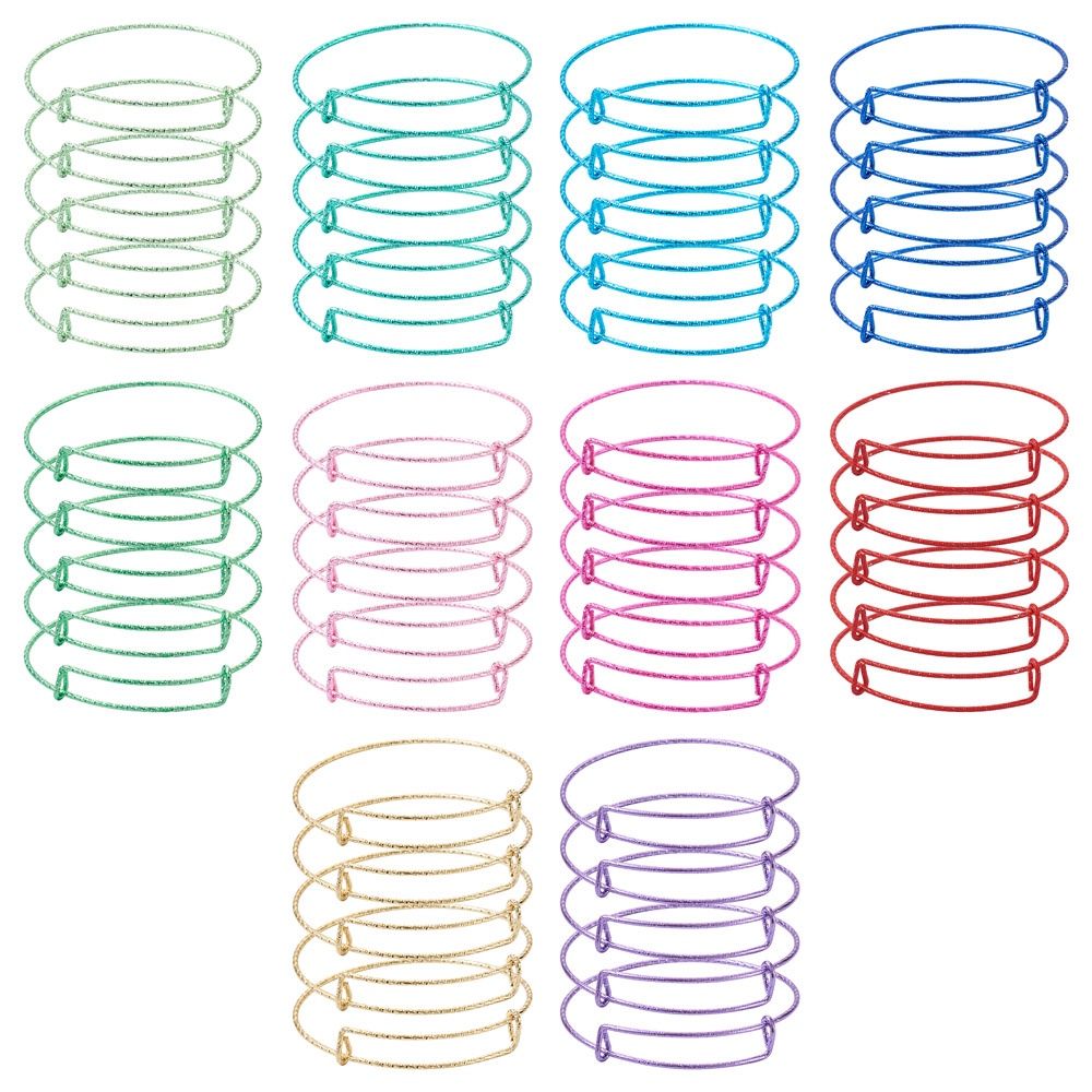 Textured Coloured Bangle With Charms