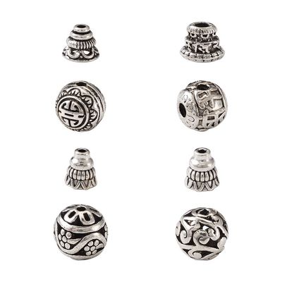TS Silver Guru Bead Set - Round 10mm
