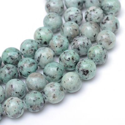Kiwi Jasper Round - Medium Aquamarine 8-9mm