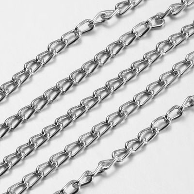 Silver Chain - Aluminium Curb 3.5x6mm (Per M)