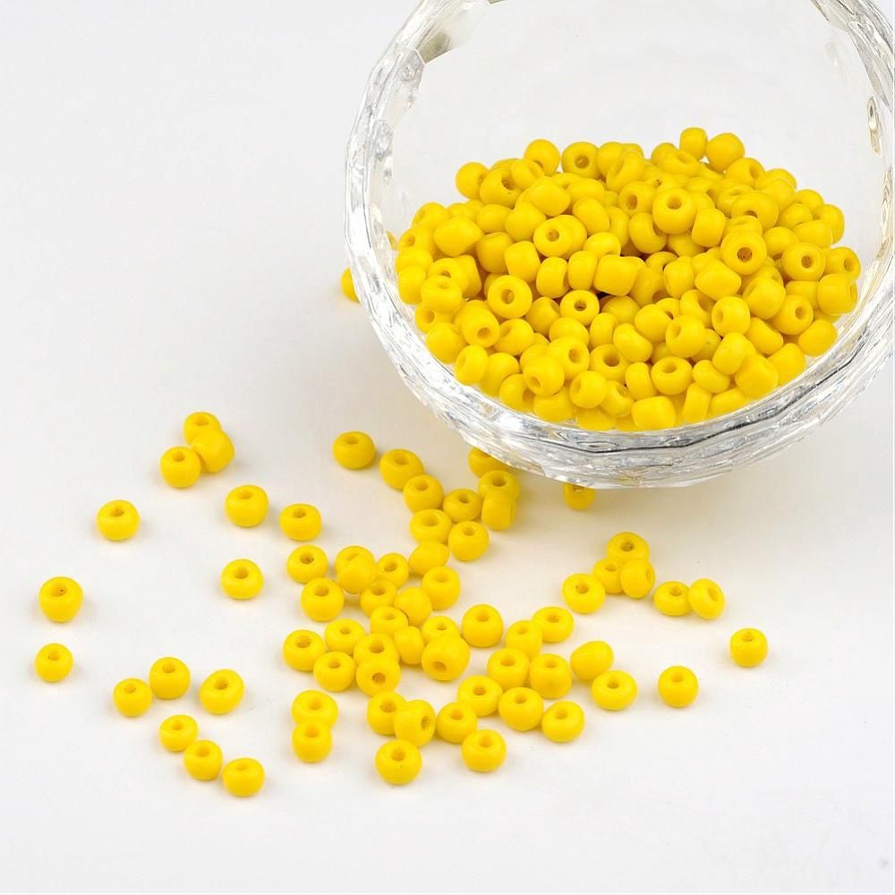 Seed Bead - Opaque Yellow 6/0