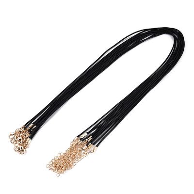 Waxed Cotton Cord - Gold Clasp/Extender (43.5cm)