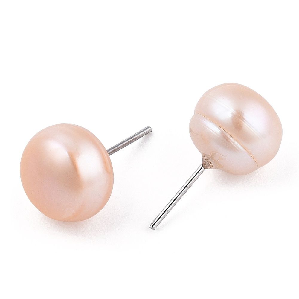 Freshwater Pearl Earrings (10mm) 925 SS Posts