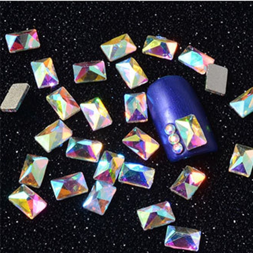 Flatback Rhinestones - Mixed Shapes Clear AB 6-8mm