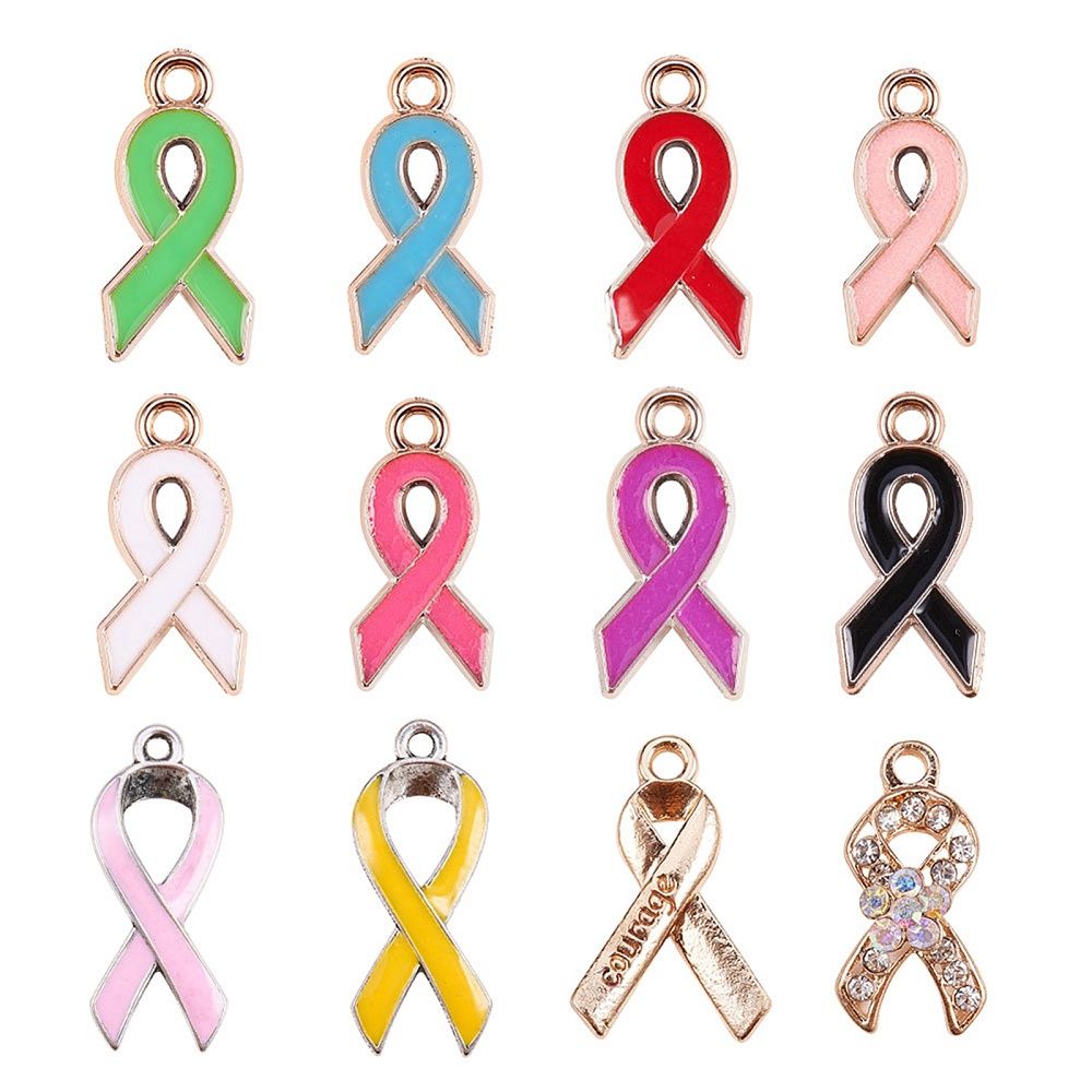 Awareness Ribbon Charm - Mixed 20-27mm