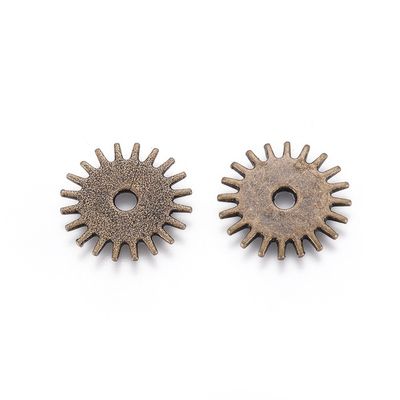 Cog Charm - Bronze 17mm