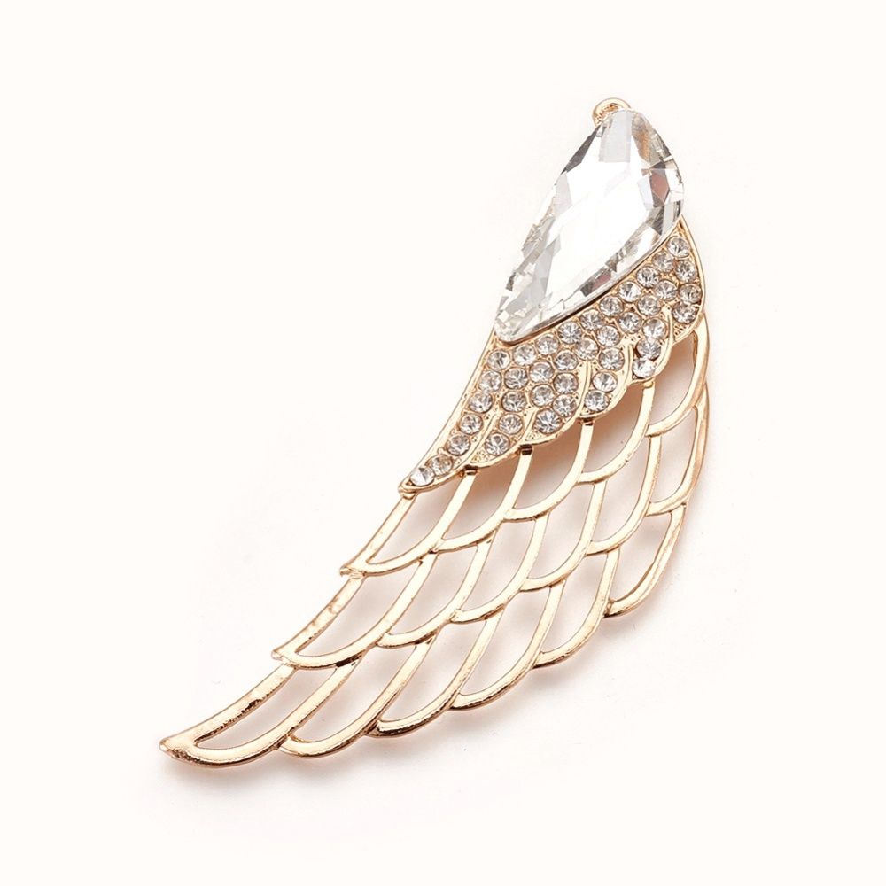 Rhinestone Wing - Gold 90x60mm