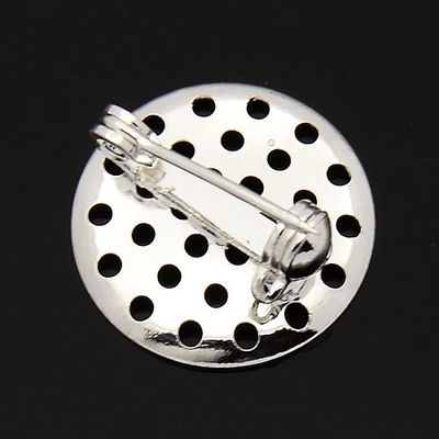 Brooch Finding - Silver 15mm Tray