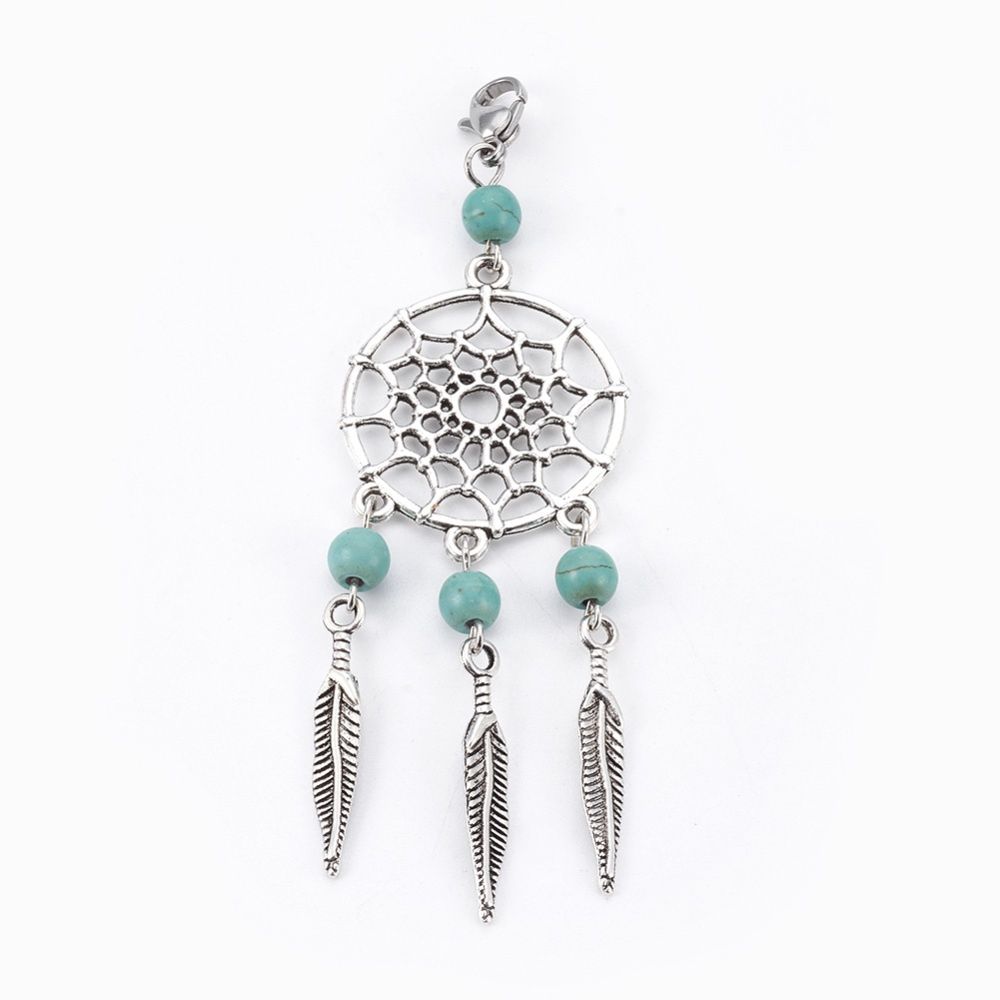 Dreamcatcher Charm - Silver 90mm