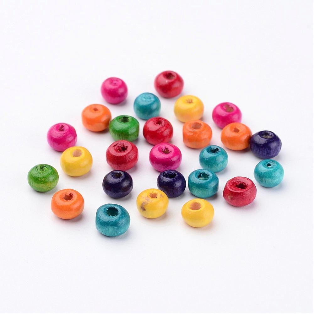 BG Wooden Rondelle - Multi 5mm