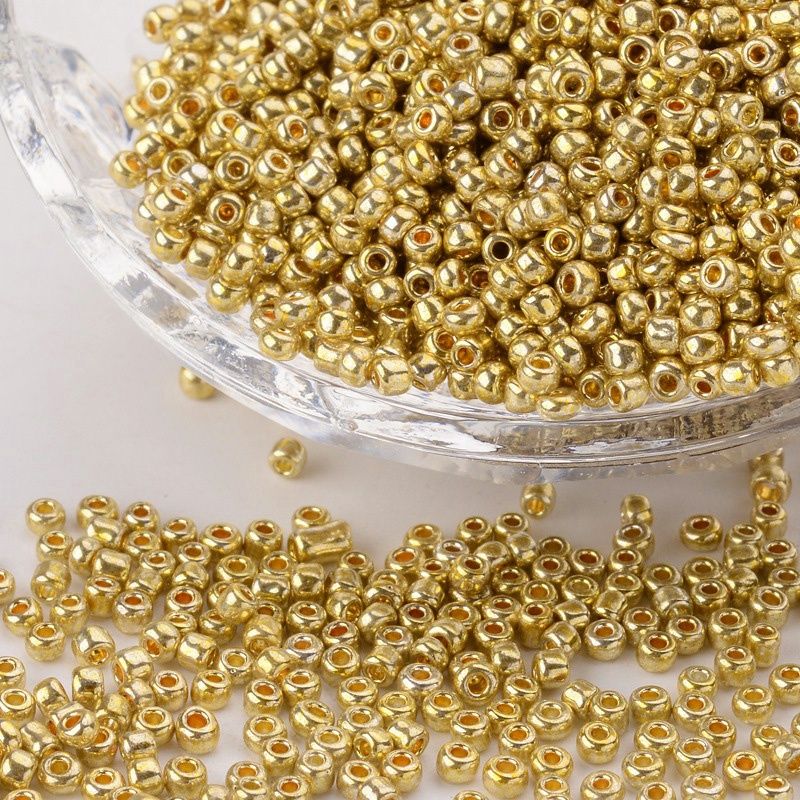 Seed Bead - Electroplated Gold 12/0