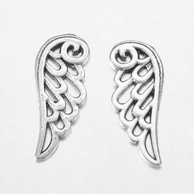 Wing Charm - Silver 24x10mm